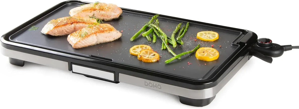 DO9263G Grill, 55 cm, 2200 W, herausnehmbar, Schwarz, DOMO