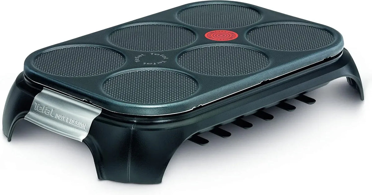 Tefal PY558813 Schwarz / Edelstahl, Crep Party Edelstahl & Design, Pfannkuchen- und Antihaftbeschichtung aus Edelstahl mit einer Kapazität für 6