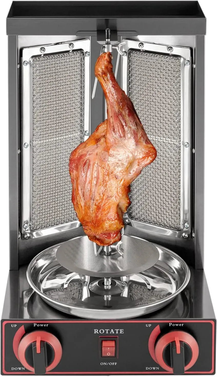 Vertikalgrill, 30 × 30 × 48cm, Hähnchengrill, Edelstahl