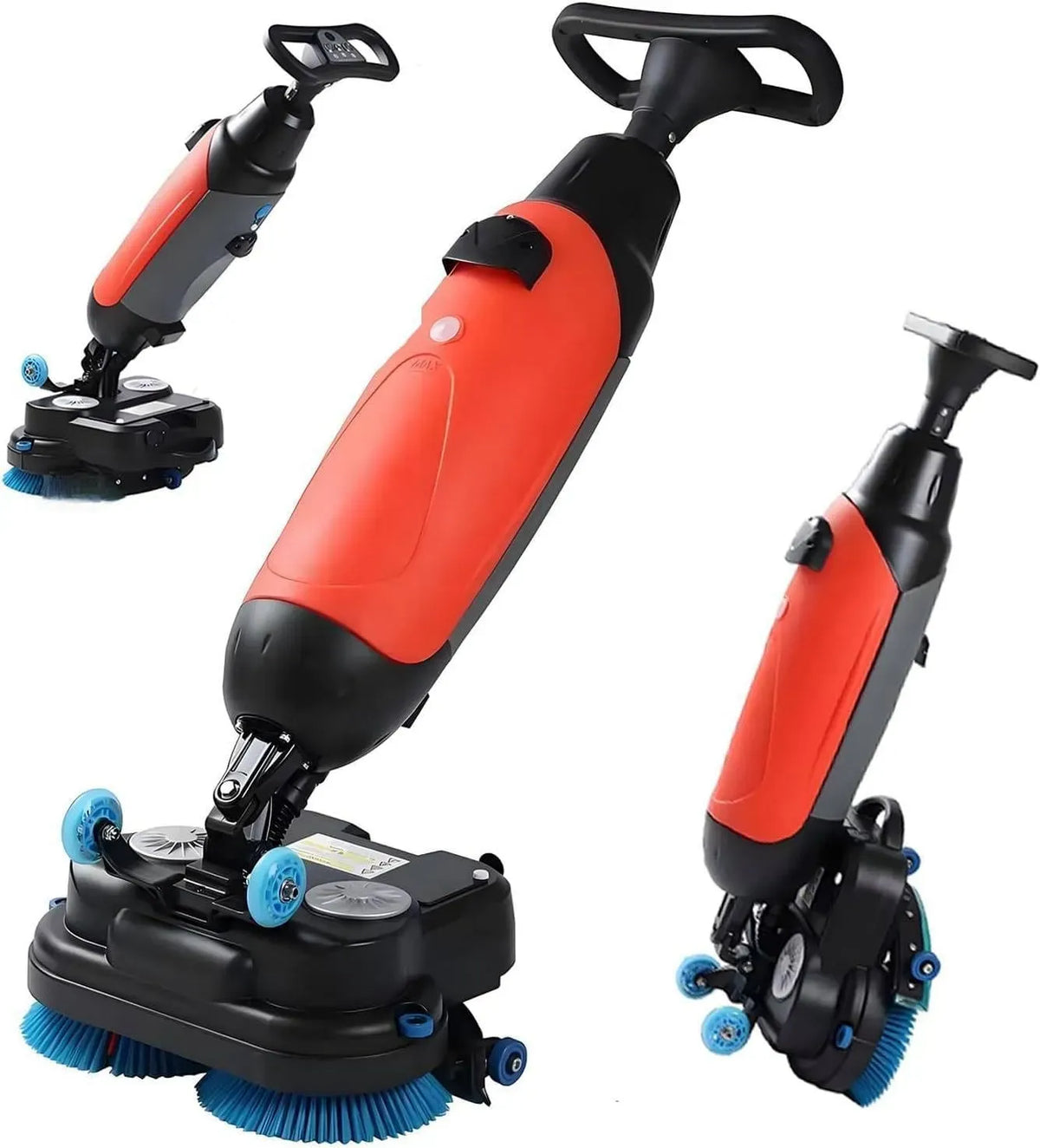Dual-Tanks, Bodenpolierer, Kommerzielle Walk Behind mit 360°-Lenkung, 2x250W Bürstenleistung, 4,5L & 7,5L, für Holzböden, Fliesen, 4,5 L, 7,5 L