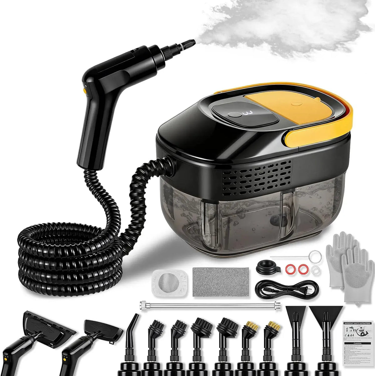 Dampfreiniger 17-IN-1, Dampfreinigungsgerät, Handgerät, Dampfreiniger Handgerät für Haushalt und Auto