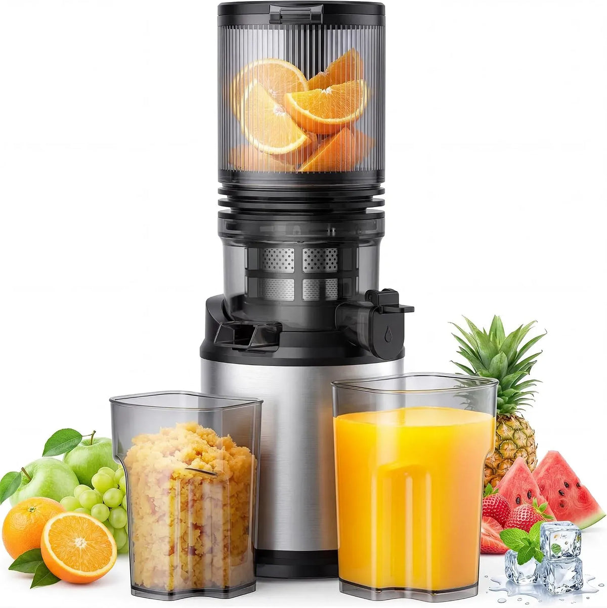 Entsafter, Saftpresse, Saft- und Zitruspresse, Saftpresse mit Breiter Einfüllschacht
