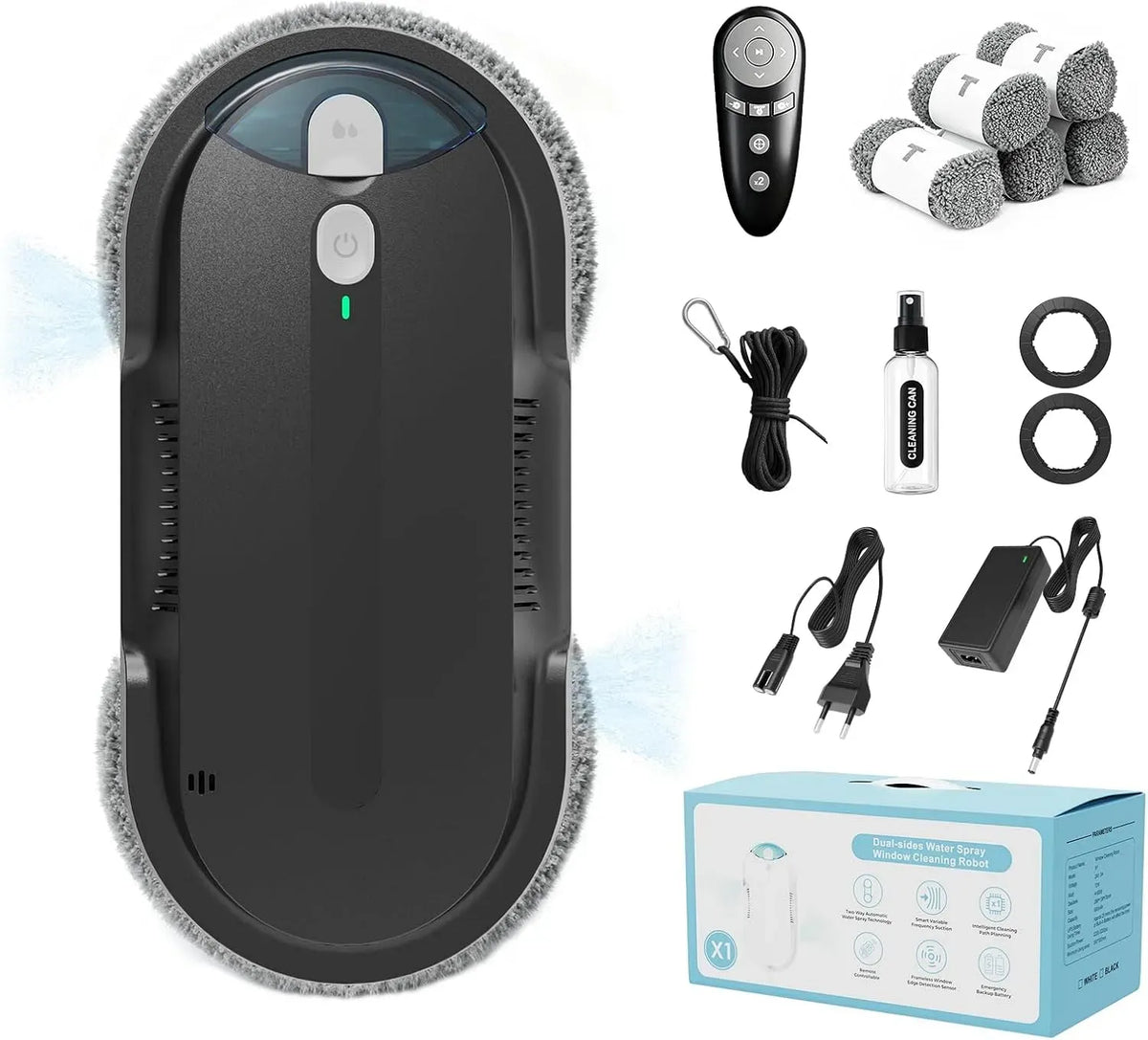 Fensterputzroboter, Ultraschall-Wasserstrahl