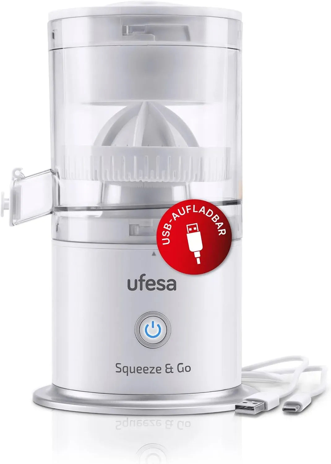 Entsafter, tragbar, USB, Weiß, 220ml Fassungsvermögen, BPA-frei, USB-Aufladung