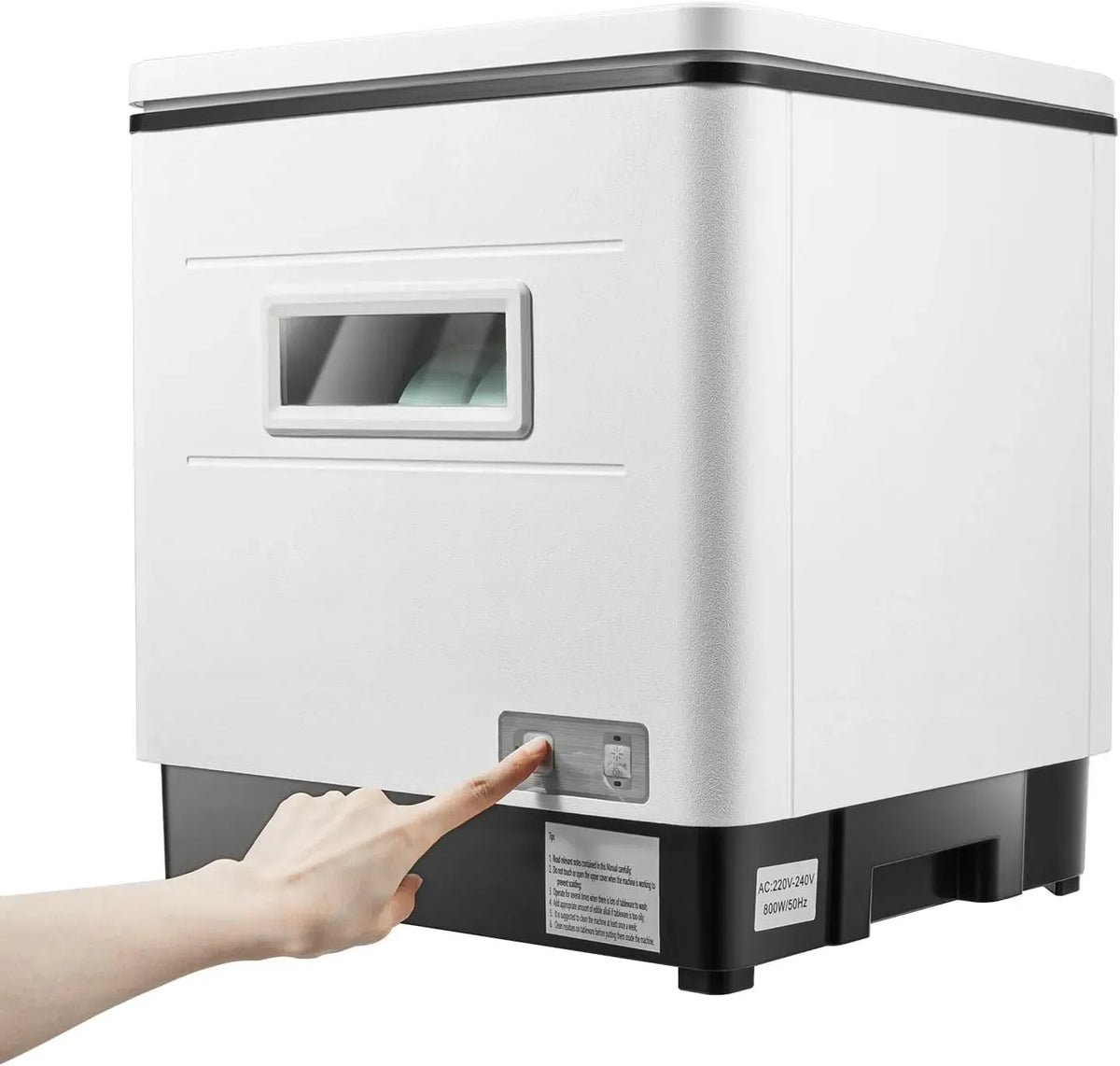 Geschirrspüler, 12 L, 800 W, Spülmaschine, Edelstahl