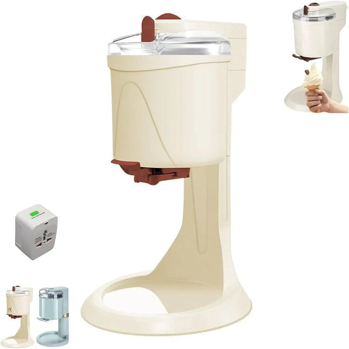 Haushalts-Eismaschine, Softeismaschine, Speiseeismaschine, 1 L, für Zuhause und Café