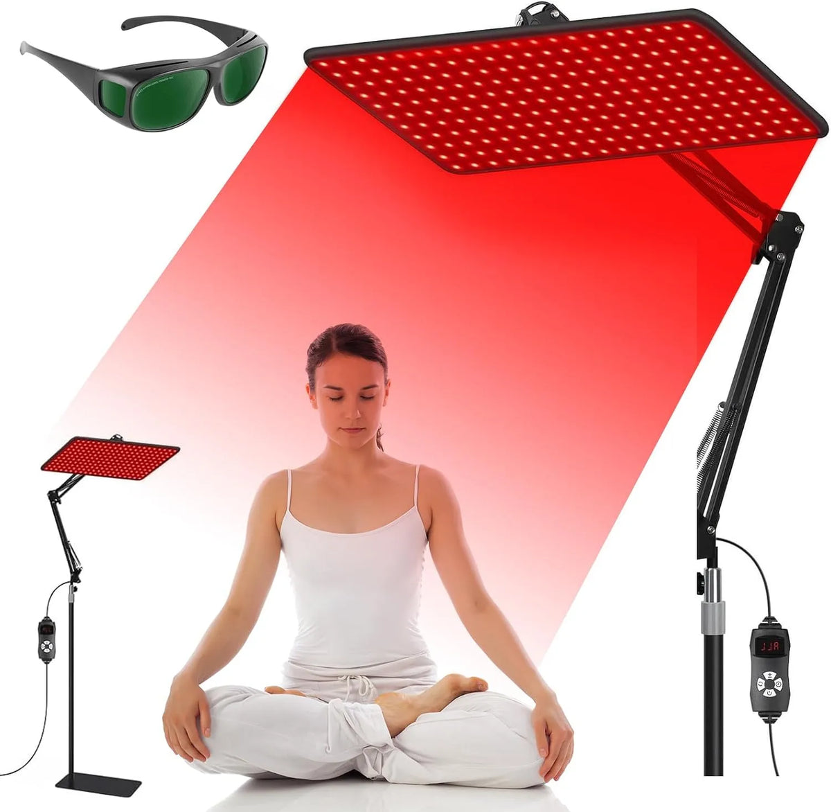 660nm 850nm Infrarot-Wärmelampe, Rotlichtlampe, 940nm, Wärmefunktion, für Ganzkörper & Gesicht mit 200 LEDs