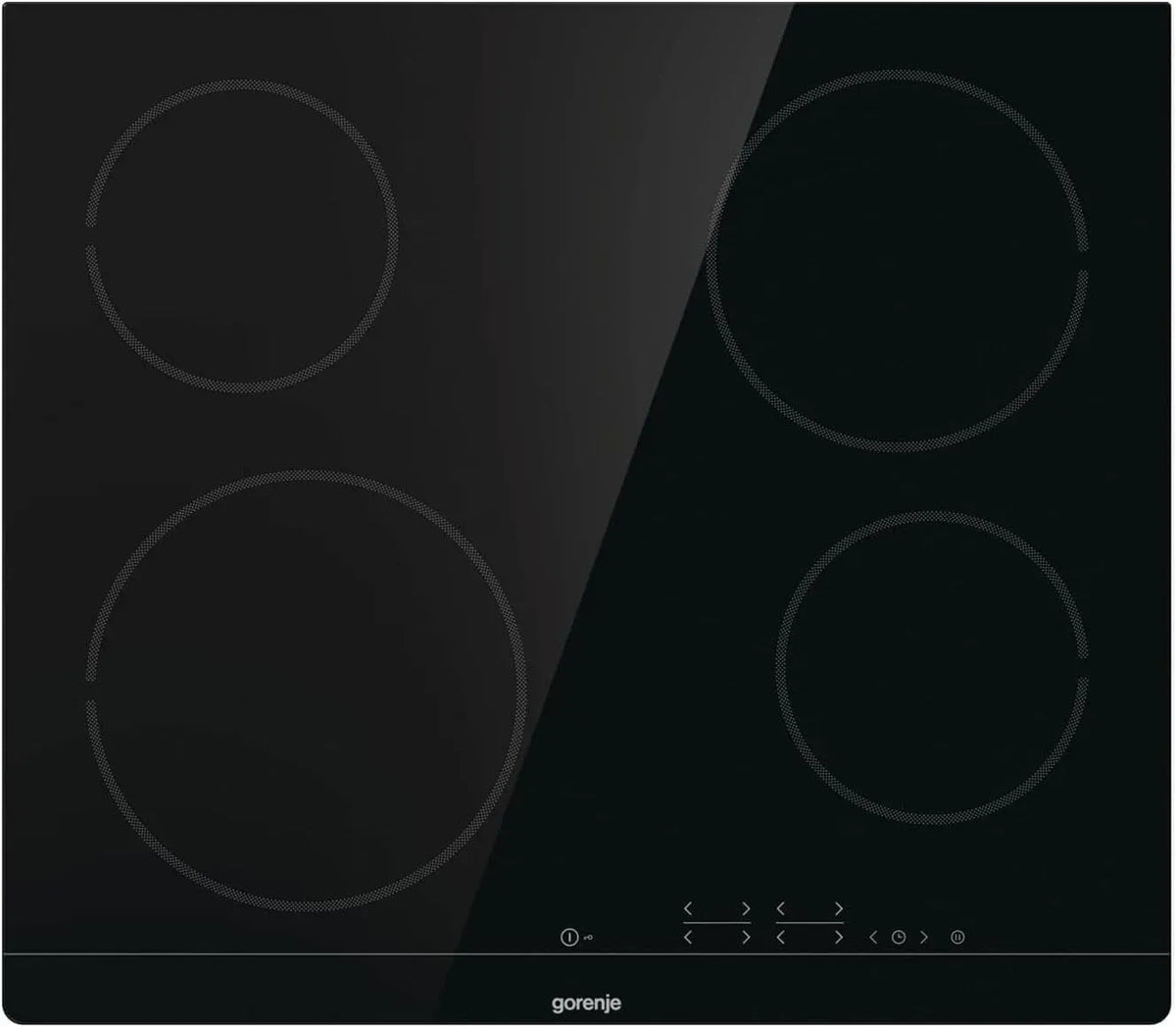 Gorenje ECT 641 Kochfeld, 60 cm, Touch-Bedienung, Timer, rahmenlos, Schwarz
