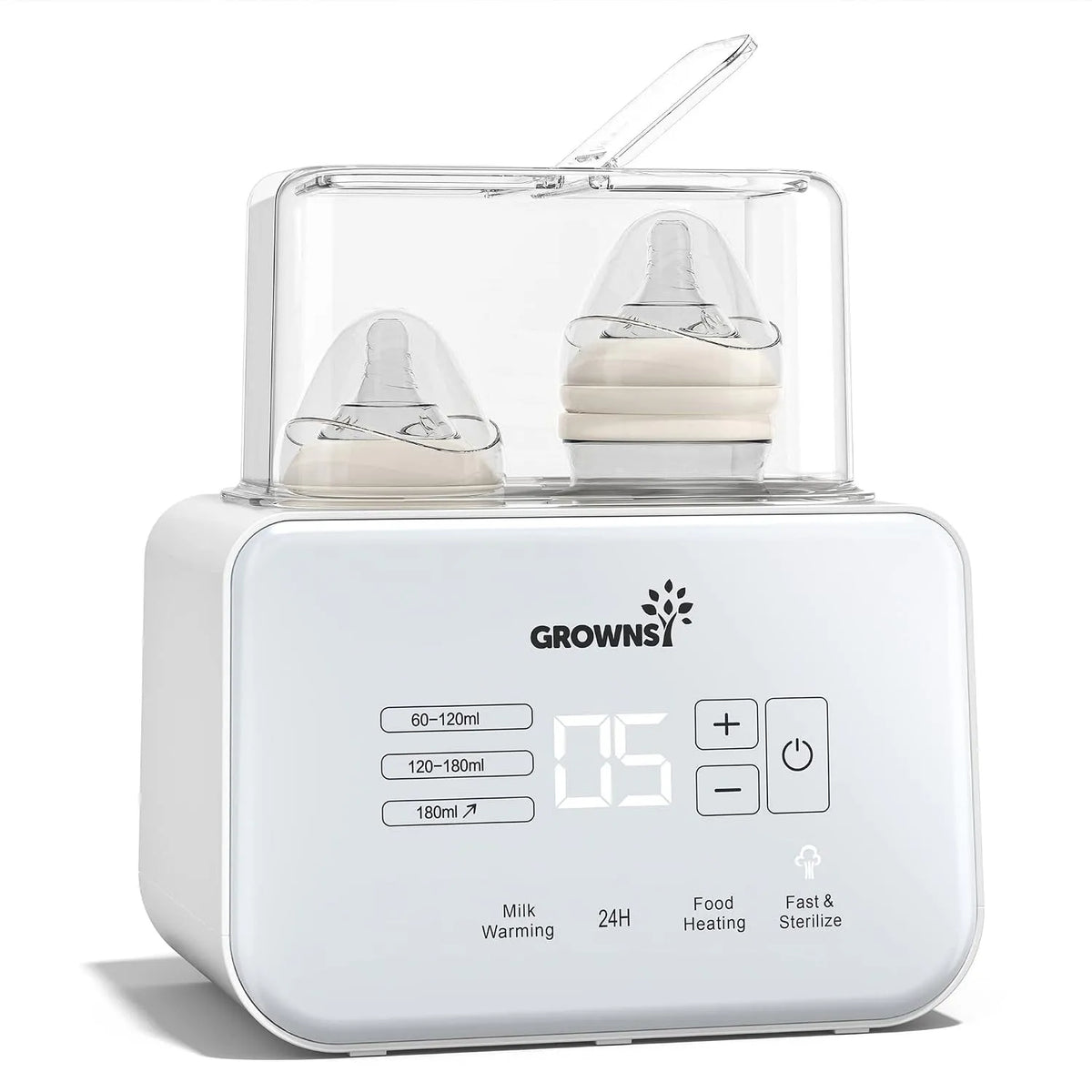 9-in-1 24h Flaschenwärmer, Babykostwärmer, elektrisches Sterilisationsgerät, Warmhaltefunktion, LCD-Display, Auftaufunktion, Wärmefunktion