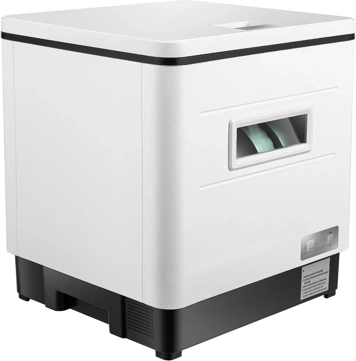 Geschirrspüler, 60 L, 800 W, Spülmaschine, Mini, Edelstahl, Schwarz