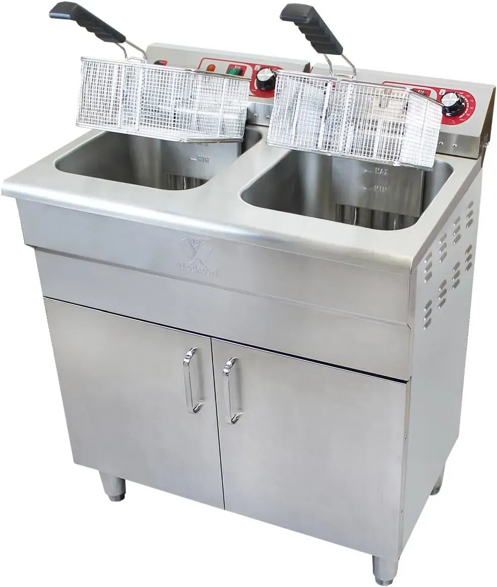 400V-50Hz Unterschrank, Fritteuse, 16 L, 50 Hz, 5000 W, 400 V, 11 L, für max. 2 x 11 L Öl, Beeketal