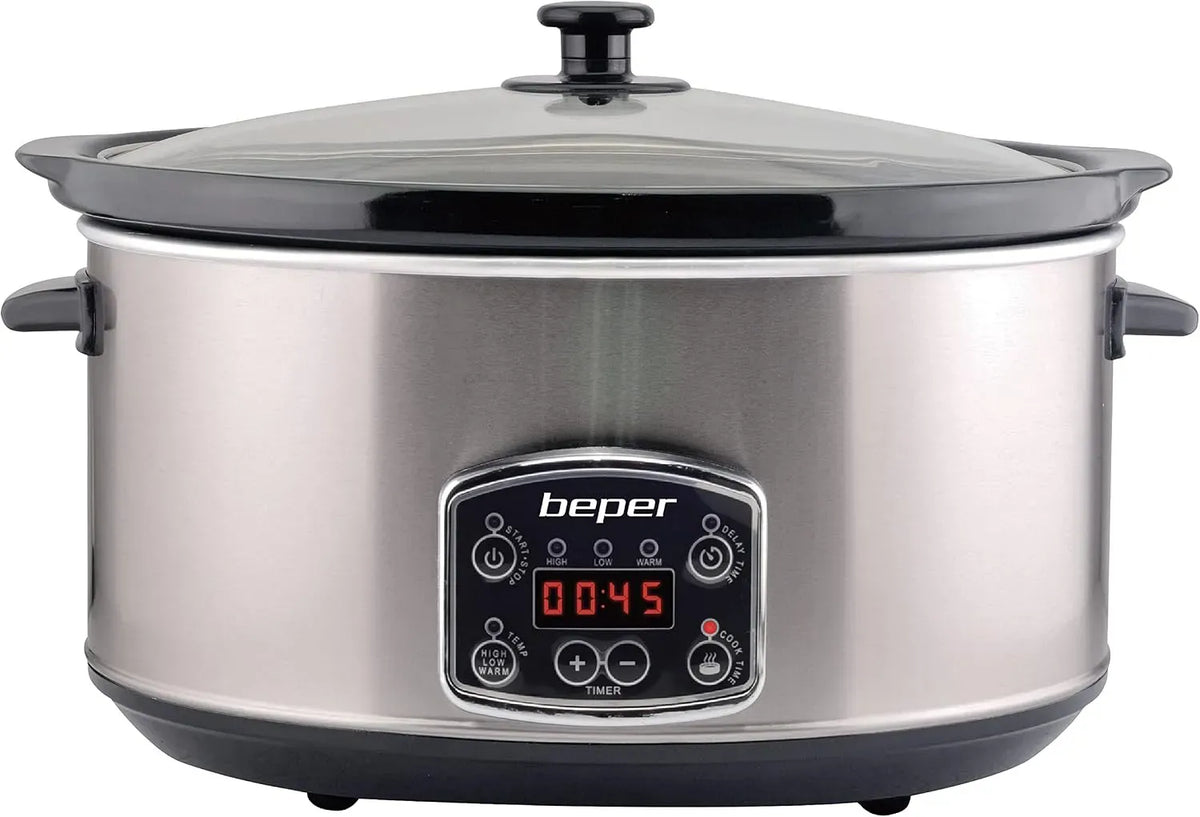 BC.510 Cooker, 4,5 L, 280 W, Edelstahl, Schwarz, Glas, BEPER