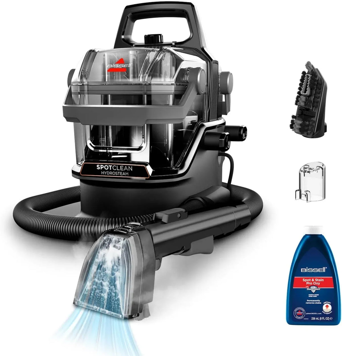 Dampfreiniger, 1000 W, BISSELL 3689N, Dampfreinigungsgerät, SpotClean HydroSteam Teppichreiniger & Dampfreiniger 1000W