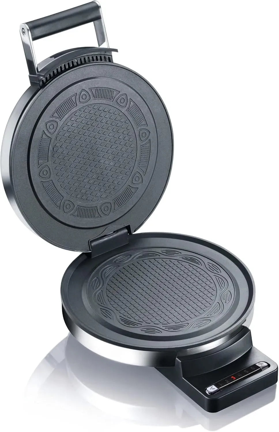 GRAEF HE80 Waffeleisen, Waffelautomat, Antihaftbeschichtung, Edelstahl