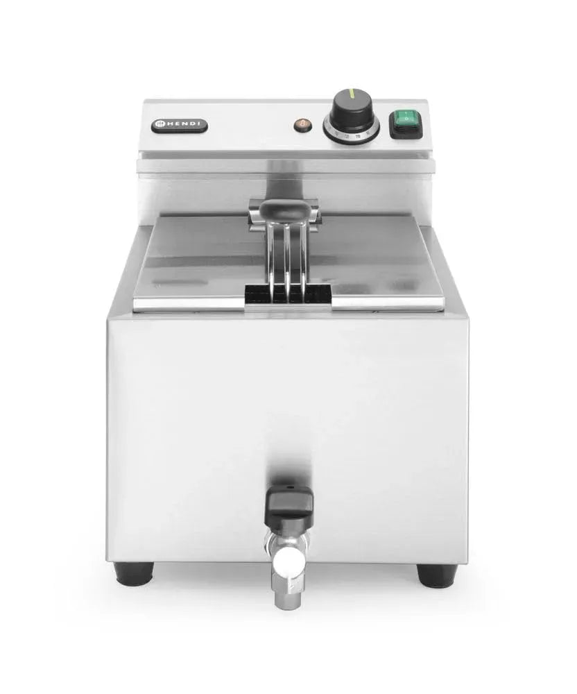 Fritteuse, Tisch, 8 L, 3500 W, 230 V, 345 mm, Thermostat, Edelstahl, HENDI