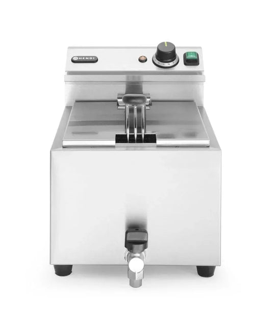 Fritteuse, Tisch, 8 L, 3500 W, 230 V, 345 mm, Thermostat, Edelstahl, HENDI