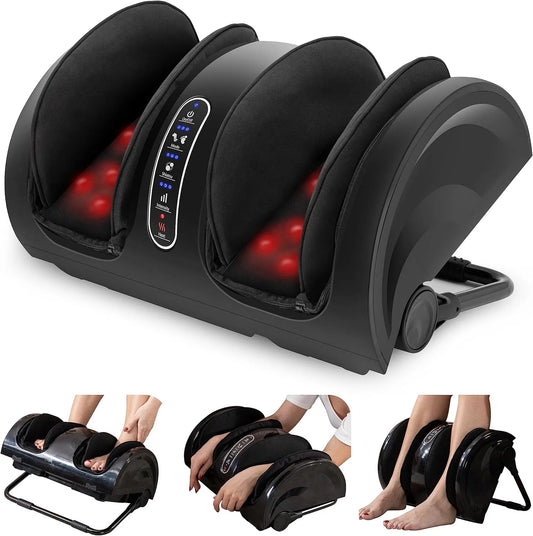 Shiatsu-Fußmassagegerät, Wadenmassagegerät, Beinmassagegerät, Transportrollen, Wärmefunktion