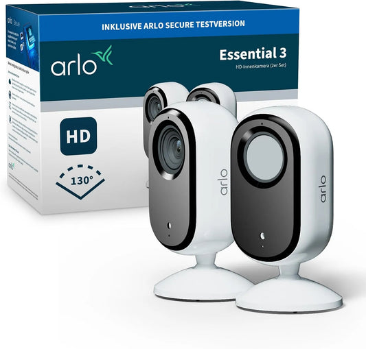2-Kamera-Set 1080p Überwachungskamera, Babyphone, Babyüberwachungsgerät, WLAN, Weiß