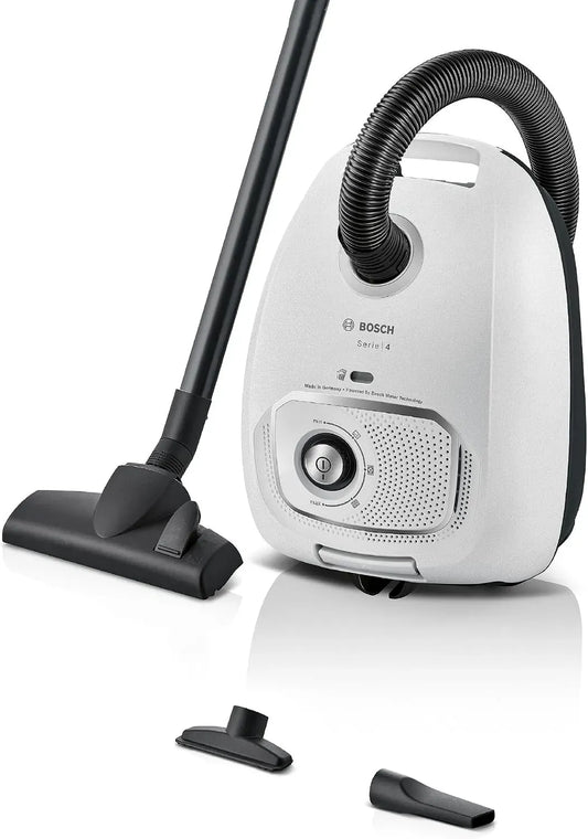Bosch Serie 4 BGB41WH1 Staubsauger, 600 W, Hygiene, Weiß, Hygiene-Filter, 10 J