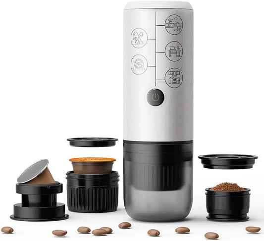 Nespresso 3-in-1 Espressomaschine, tragbar, Weiß
