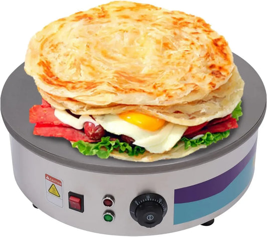 Crepes Maker, Roti Maker, Crepesmaker, 45cm, 3000 W, 50 bis 300 °C, Ø 45 cm, Antihaftbeschichtung, für Crepes, OUKANING