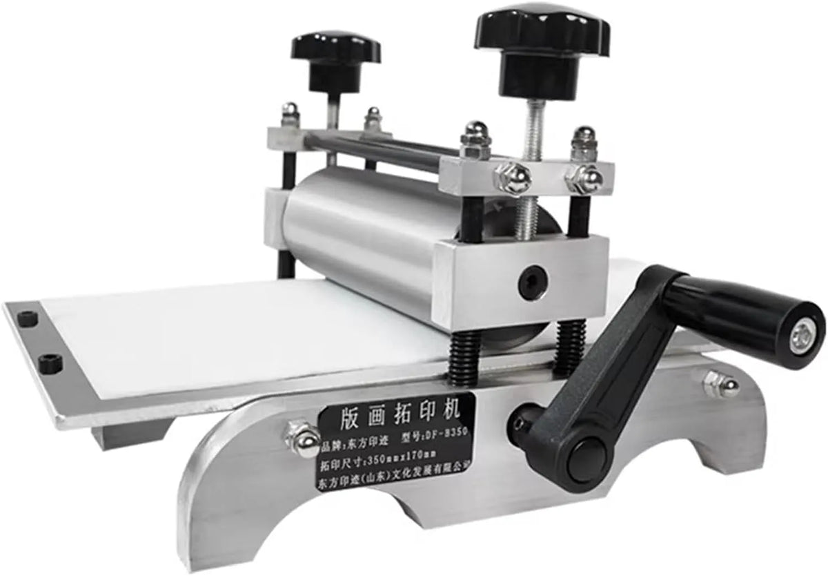 Plattenroller-Druckmaschine, Blockätzpresse, 17 x 31 cm, für Monochrom