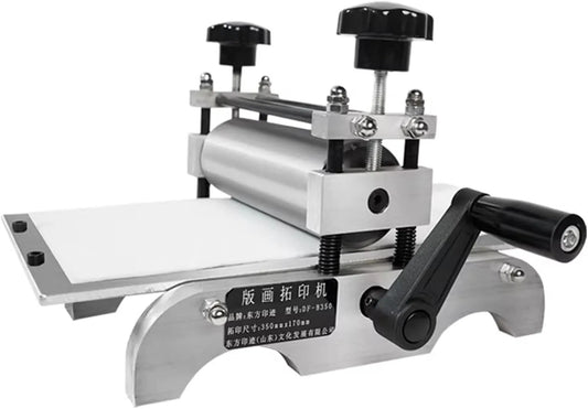 Plattenroller-Druckmaschine, Blockätzpresse, 17 x 31 cm, für Monochrom