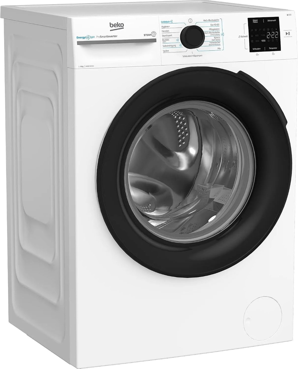 Beko BM3WFU3941X Waschmaschine, 9 kg, freistehend, Hygiene, Weiß, Schleuderwahl 1400 U/min, Hygiene+ allergikergeeignet