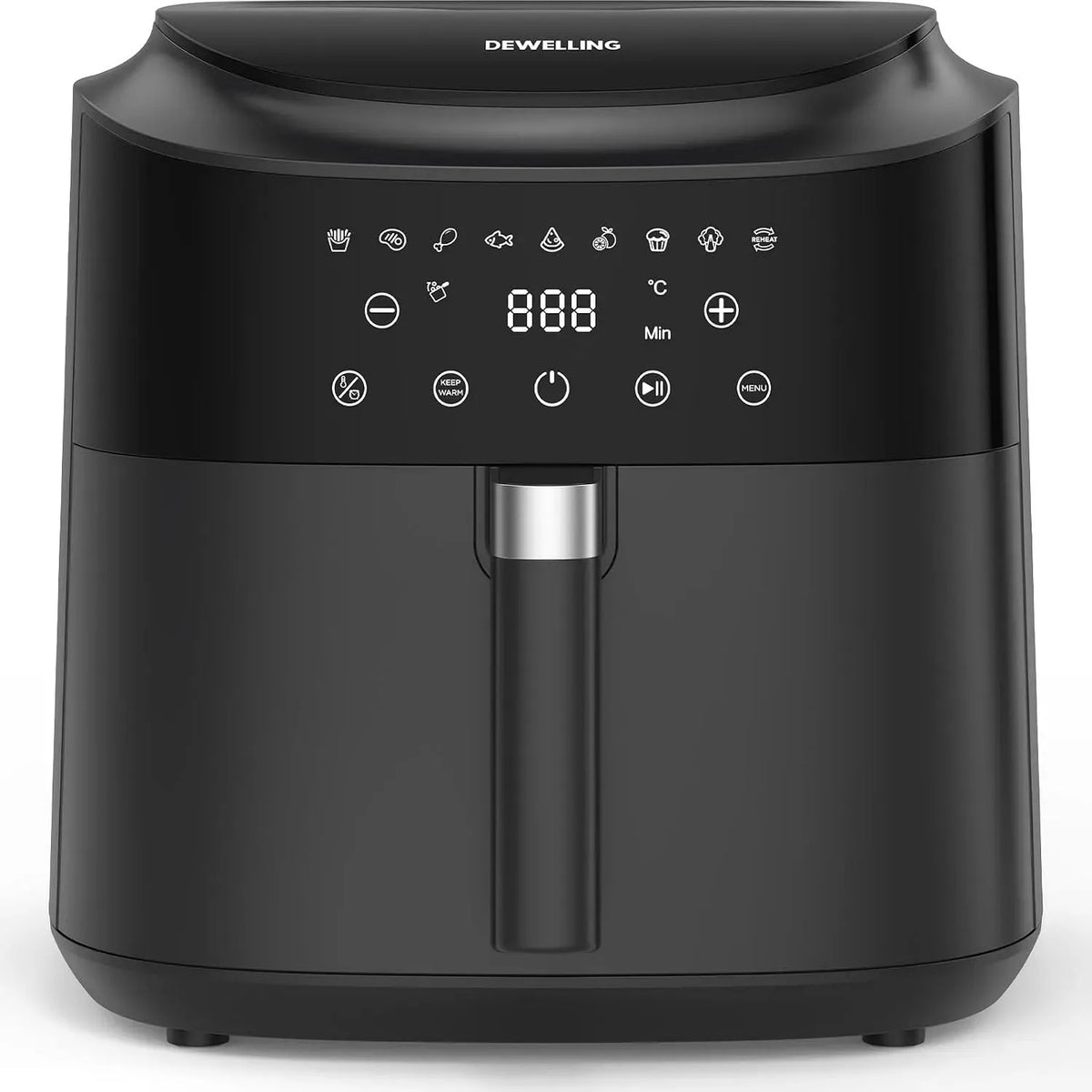 Heißluftfritteuse, 9 L, 2350 W, 40 bis 200 °C, Heißluftfritteuse XXL 9L, Touch-Bedienung, Warmhaltefunktion, Digitales LED Touch Display, Ohne PFAS