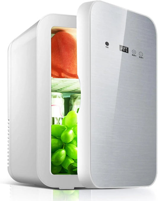 Kühlschrank, 8 L, Digitalanzeige, Silber, elektrisches Kühlgerät