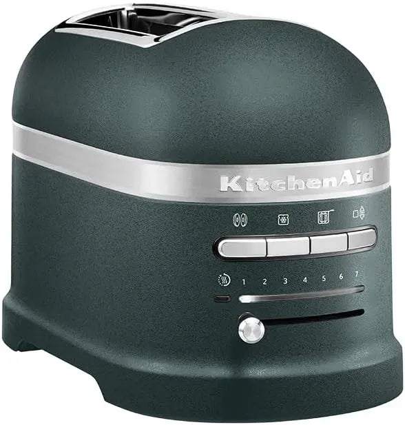 KitchenAid 5KMT2204 Toaster, elektrischer Brotröster, Artisan 2 Scheiben Toaster Pebble Palm
