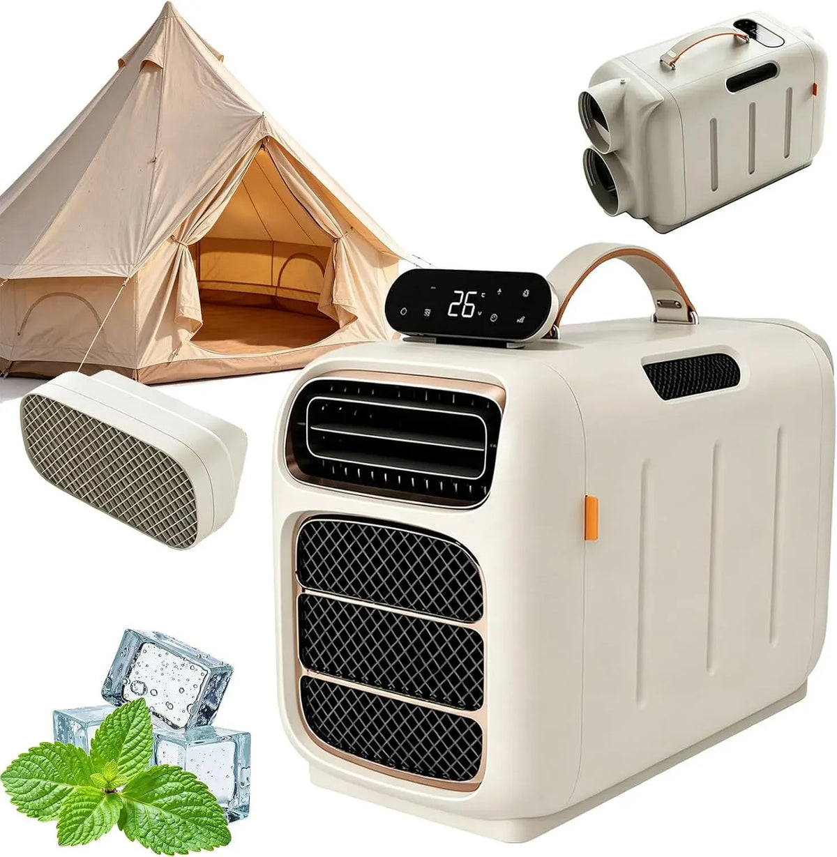 Klimaanlage, tragbar, Camping, Klimagerät, Wärmefunktion, Tragbares Zelt-Klimagerät Mit Kühl Heizfunktion Cool+Heat