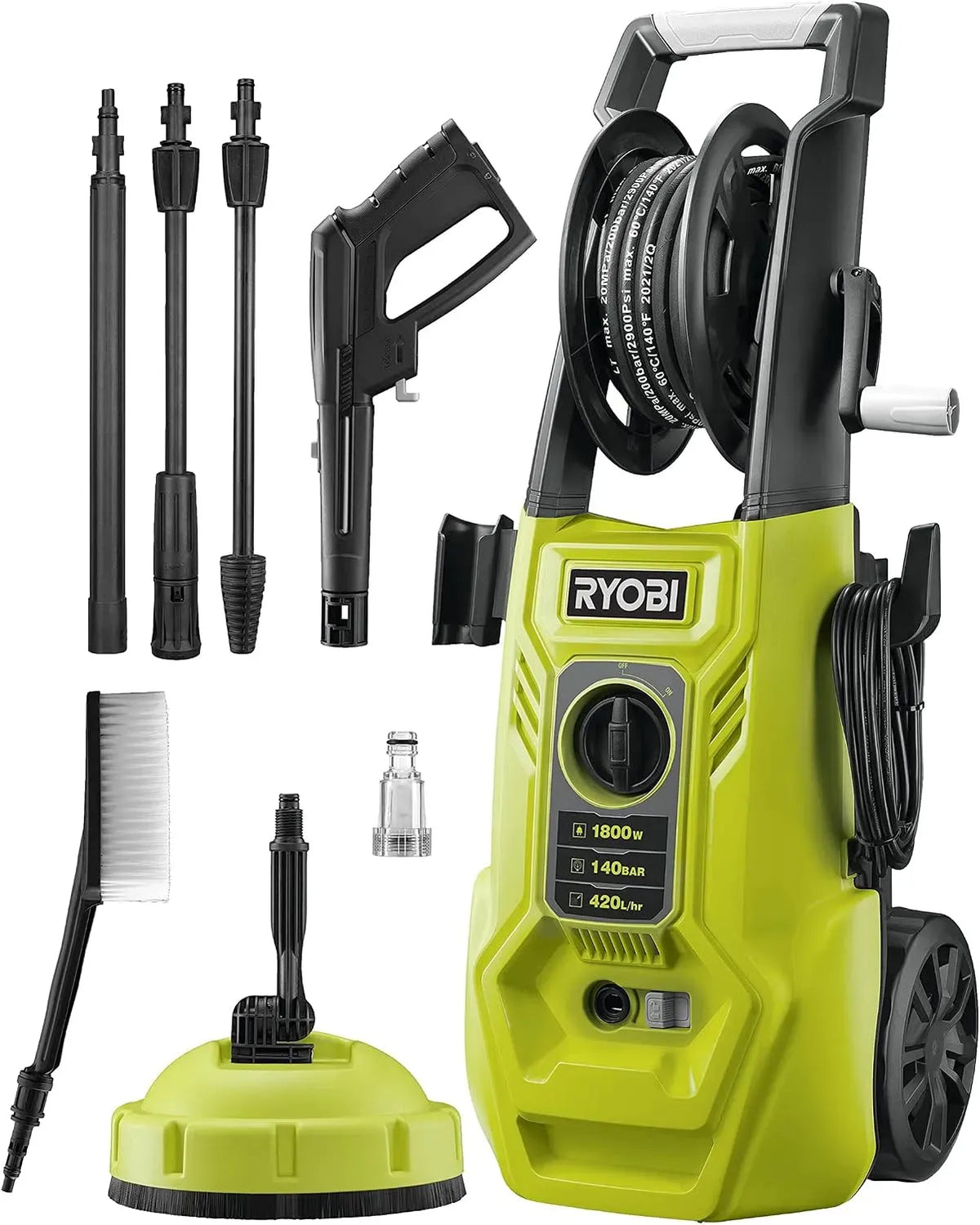 Hochdruckreiniger, RYOBI, Druck 40 bar, 1.800 W