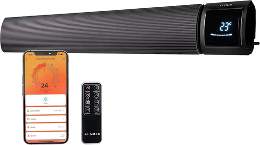 Infrarotheizung, 2600 W, Timer, WLAN, App, Wärmefunktion, KLAMER
