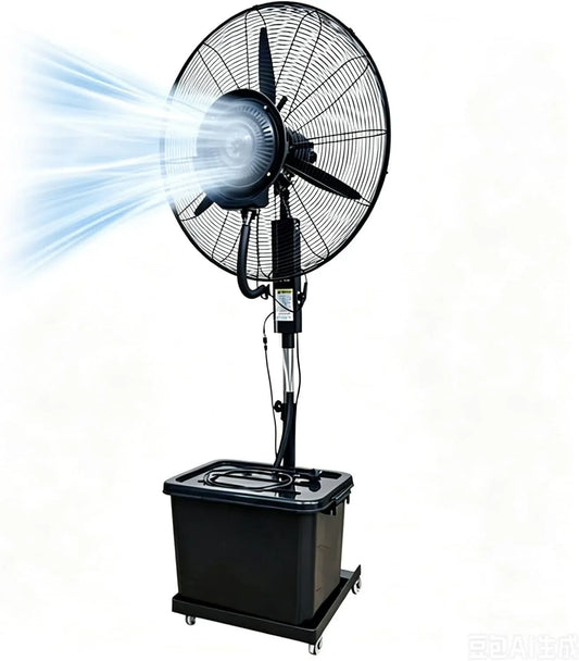 Ventilator, großer Wassertank, Ventilator zur Luftzirkulation