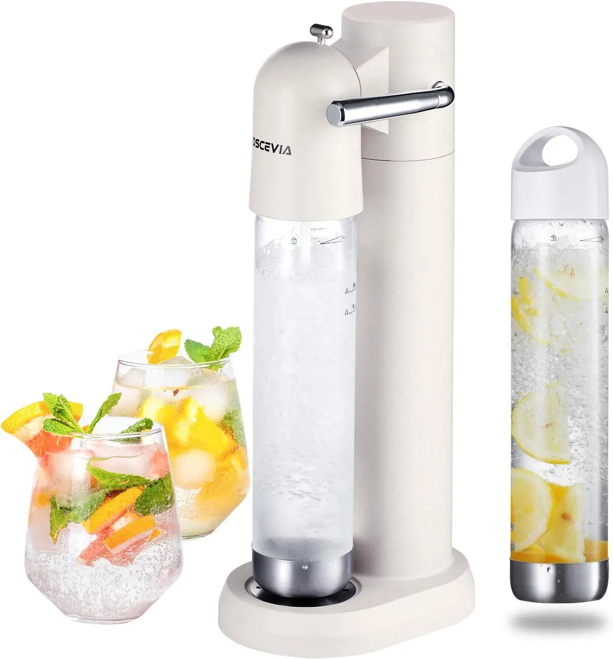 CO2 Sprudelwasser Maschine, Kunststoffflasche, 1 L, 60 L, Weiß, für Zuhause