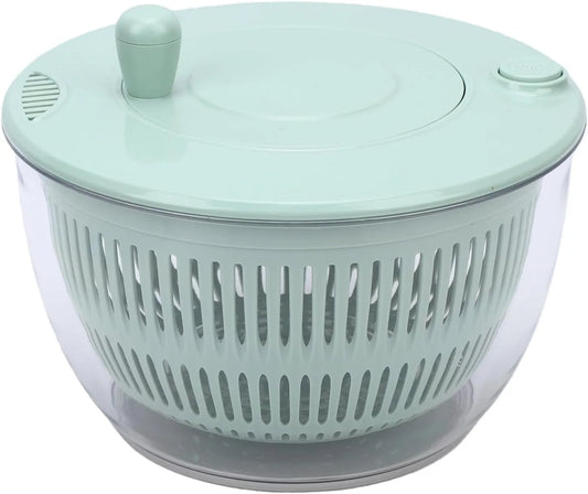 Wäschetrockner 3-in-1-Salattrockner, Grün, Großer Salatschüssel mit 5 Klingen, GREEN