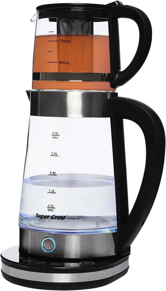 Wasserkocher 2in1, 2,5 L, 1500 W, Warmhaltefunktion, LCD-Display