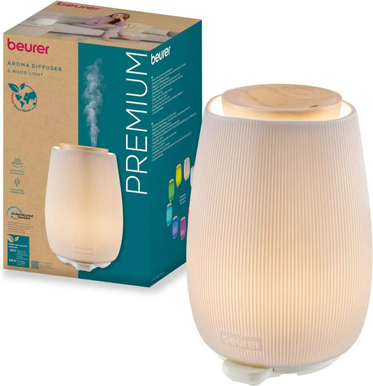 LA 45 2-stufiger Aroma Diffuser, Ultraschall-Vernebler, Timer, Holz, für ätherische Öle