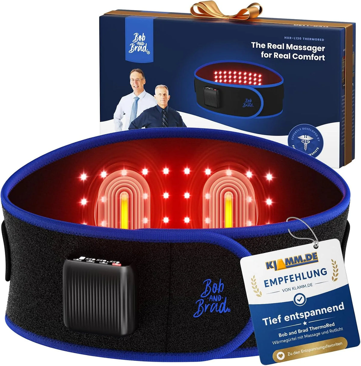 Rückenmassagegerät, Heizkissen, Wärmefunktion, kabellos, für den Rücken, BOB AND