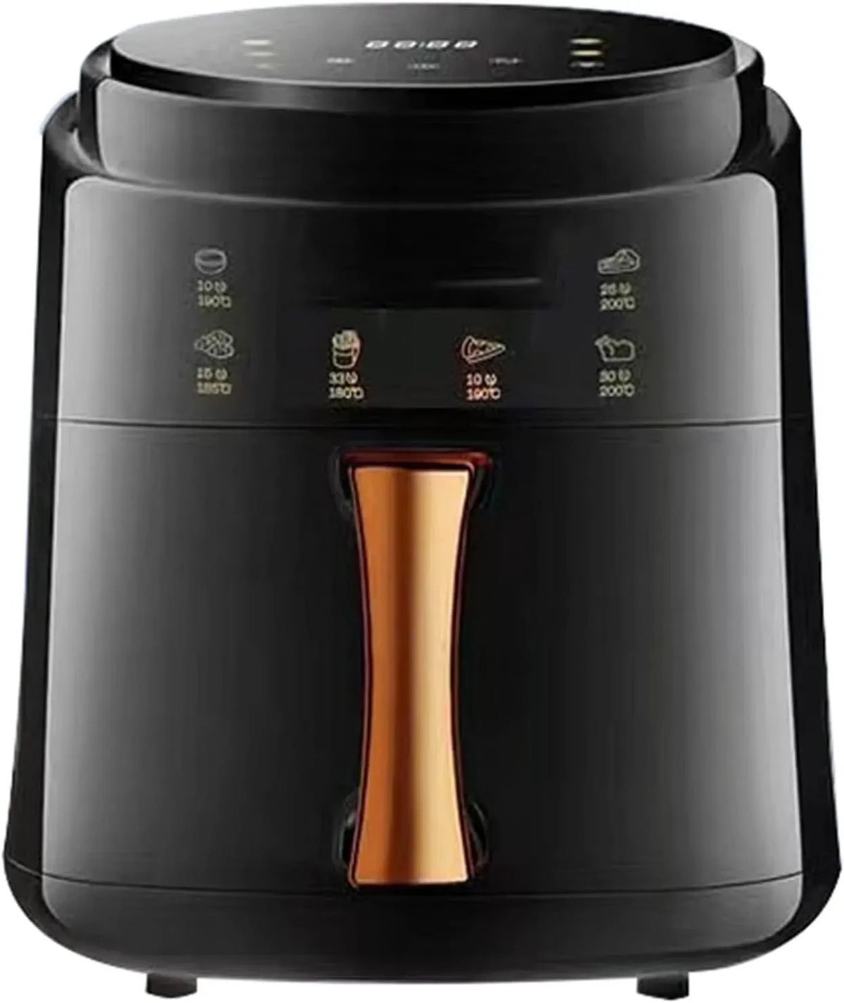 Heißluftfritteuse 30-Minuten-Timer, 8 L, 1500 W, Schwarz, einstellbare Temperaturregelung für gesundes
