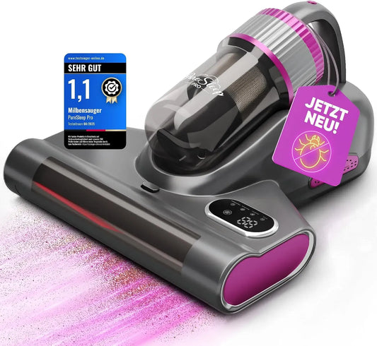 3-in-1 XL-Akku, Filter, Bett, Wärmefunktion, kabellos, für Matratzen 3-in-1, Milbensauger