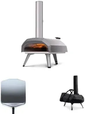 Elektrischer Pizzaofen, 30 cm, tragbar, Outdoor, Ooni Karu 12 Basis-Paket, Outdoor-Ofen Set für Holz