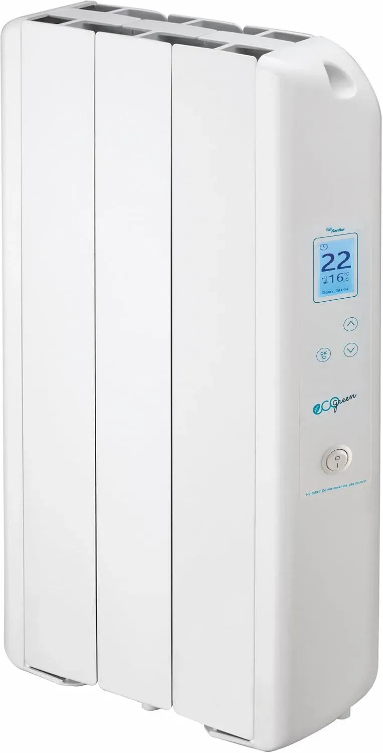 Elektroheizung, 330 W, Thermostat, Grün, Farho Elektrische Ölradiator Energiesparend Eco Green 330W
