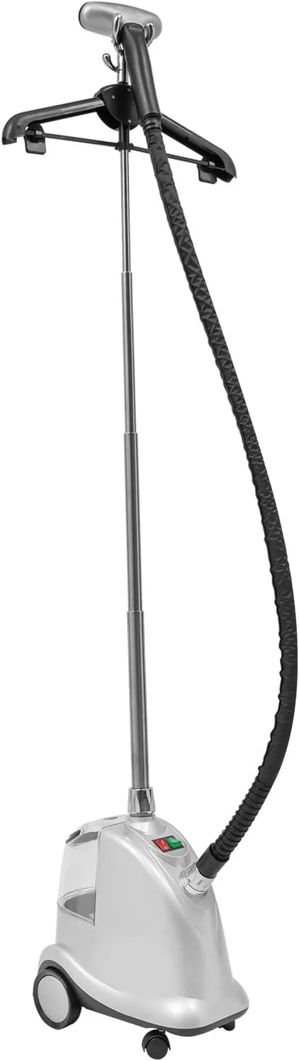 Dampfglätter, Dampfbürste, 3 L, 2200 W, Transportrollen, großer Wassertank, Silber, für Anzüge Gardinen Und Hemden