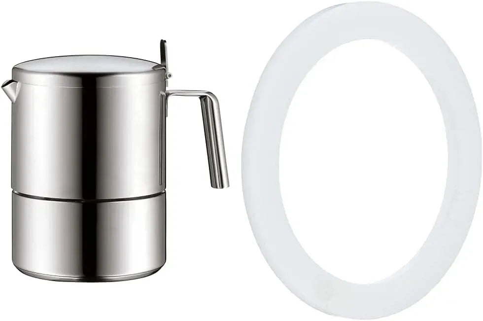 Concept Espressomaschine, Edelstahl, WMF Kult Espressokocher 300ml, Cromargan Edelstahl mattiert