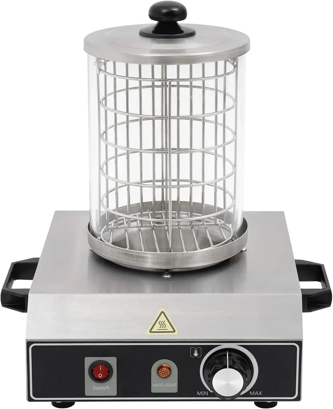 Hot Dog Maker, Würstchenwärmer, Wurstwärmer, Wurstkocher, 28x26x35.5cm, 350 W, 30 bis 85 °C, 5 cm, Edelstahl, Wärmefunktion, für Bäckereien