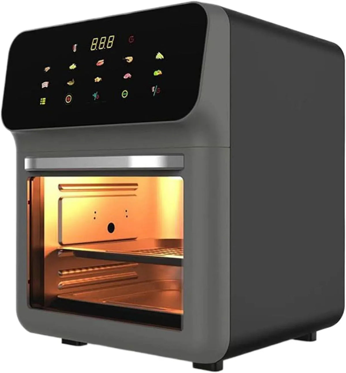 Heißluftfritteuse, 0 bis 200 °C, Pizza, elektrische Fritteuse ohne Öl, Toaster Heißluftfritteuse 2 Einschübe