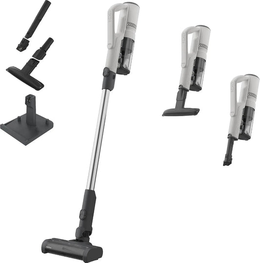 AEG Staubsauger, freistehend, Weiß, AP51UH18ST, MultiFloor-Bodendüse mit LED & Anti-Tangle, freistehende Ladestation, waschbarer, 18,5 V, 1,9 kg