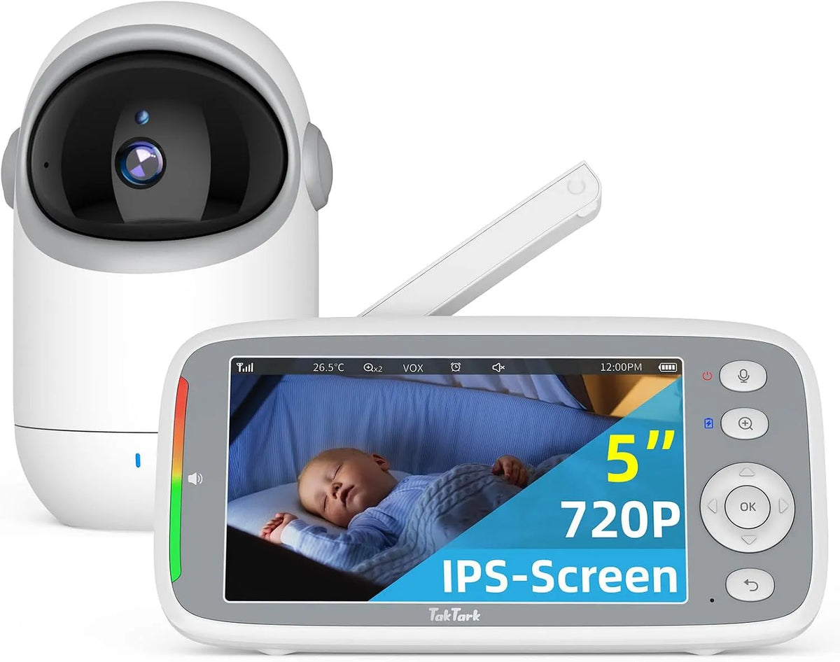 Monitor 720P, IPS-Panel, 2 Temperaturzonen, PC-Bildschirm, TakTark Babyphone mit Kamera